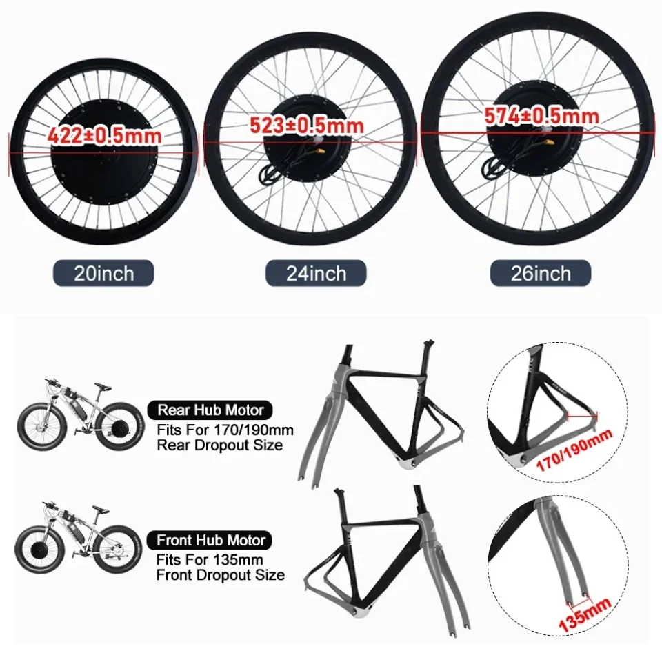 72V 3000W Ebike Snow Bike Conv - đánh giá và giá Fat Tire Ebike Conversion Kit 2000W
